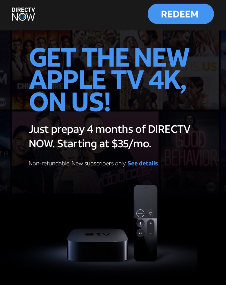 Prepay 1 mo. of DIRECTV NOW, get a free Roku® Streaming Stick® and stream  June's best TV